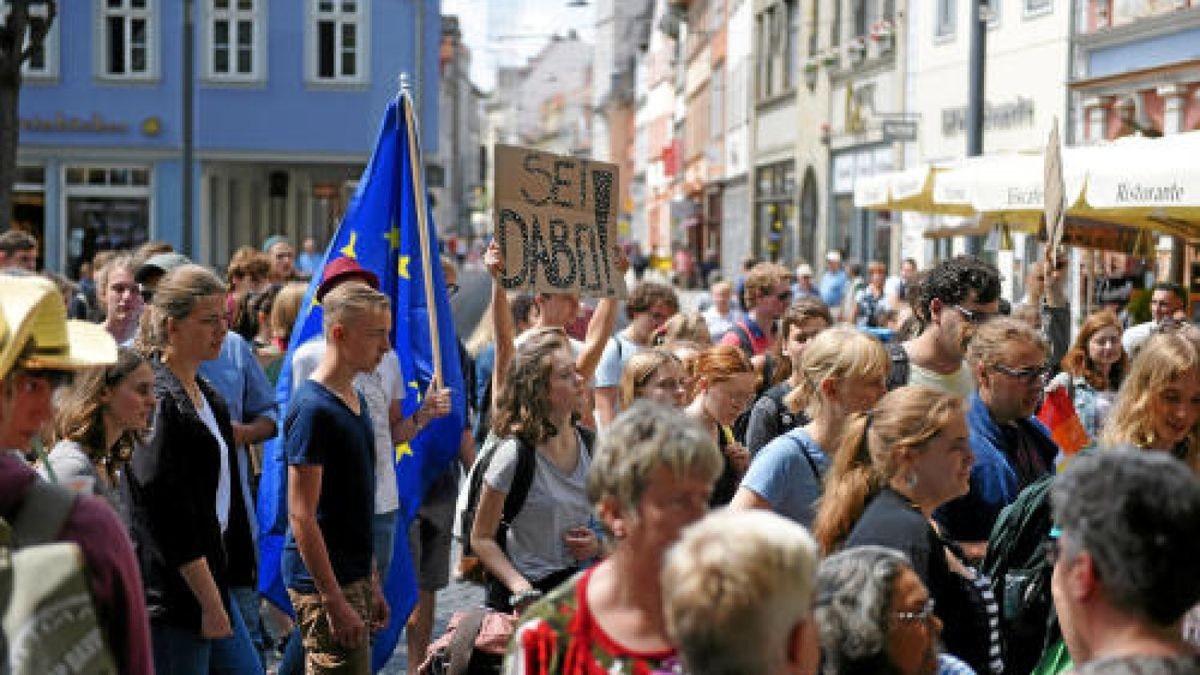 Eindrücke von der Fridays for future-Demonstration in Erfurt.