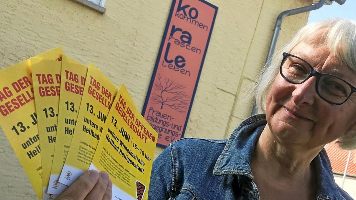 Karola Klingebiel von der Heiligenstadter Frauenbildungs- und Begegnungsstätte ko-ra-le gehört zum Vorbereitungsteam des ersten Tages der offenen Gesellschaft am 13. Juni in Heiligenstadt.