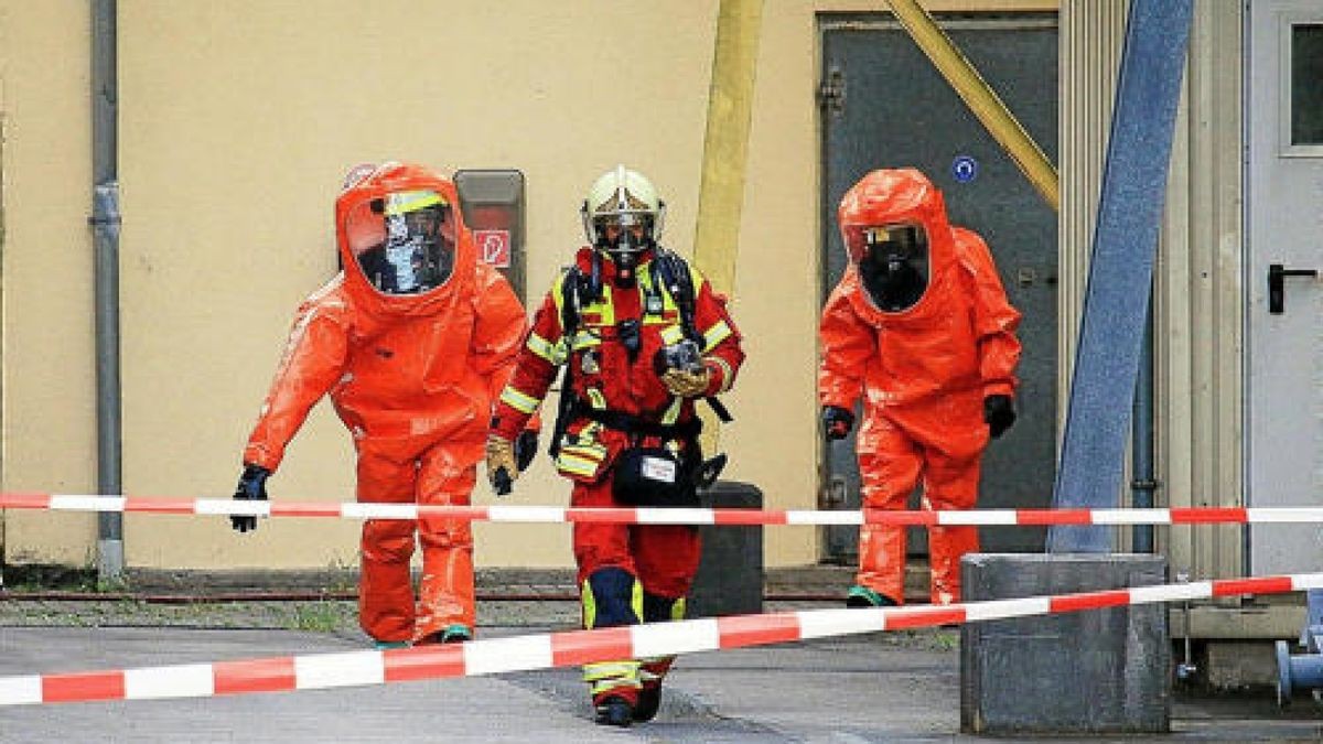 Gefahrguteinsatz in Erfurt Ammoniakaustritt aus Silo