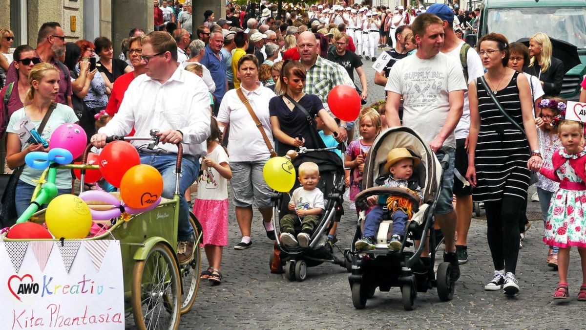 Bad Langensalza: Zum Brunnenfest auch Wasser von oben