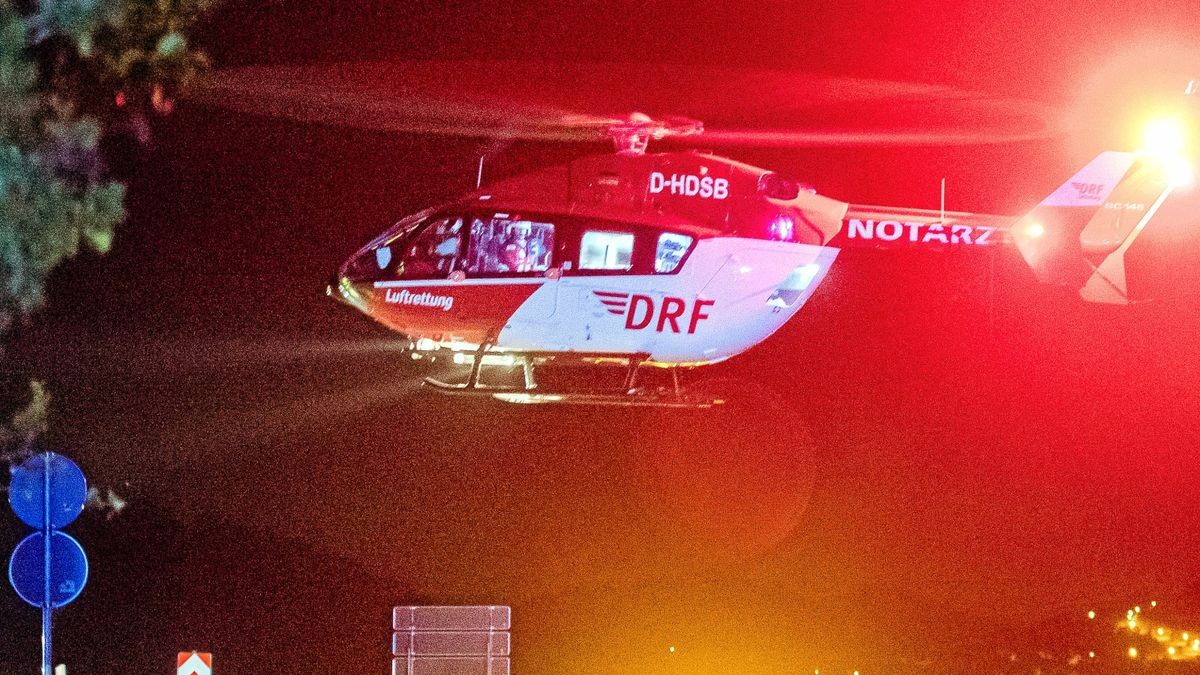 Der Mann kam zur weiteren Behandlung per Rettungshubschrauber in ein Erfurter Klinikum. Symbol-