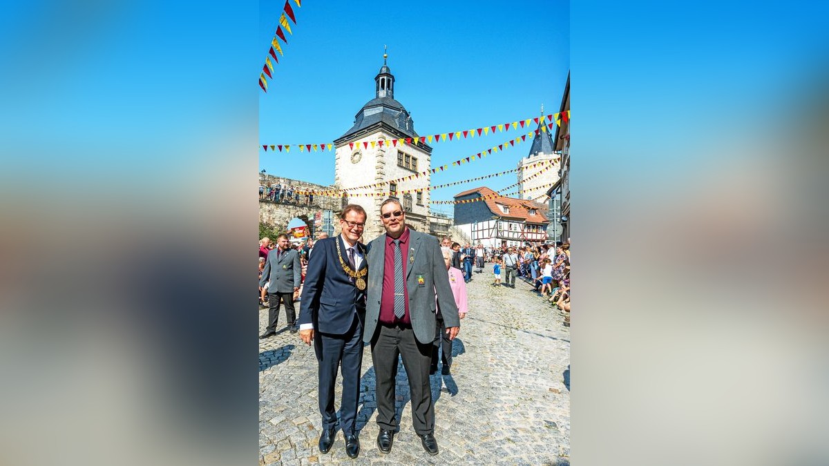 25/08/2019 - Mühlhausen: Umzug zur 142. Mühlhäuser Stadtkirmes / OB Johannes Bruns und Steffen Gretsch Kirmes OB (