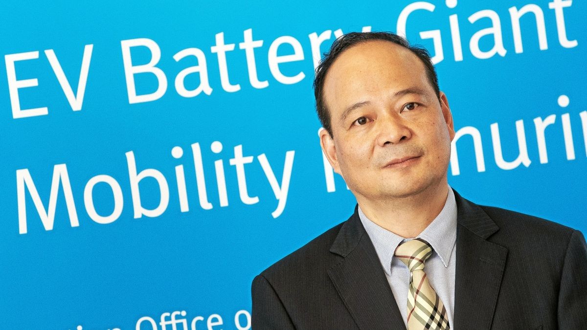 Vorstandsvorsitzender Robin Zeng des chinesischen Batterieherstellers CATL. Der Konzern will Batteriezellen für Elektroautos in Thüringen produzieren.