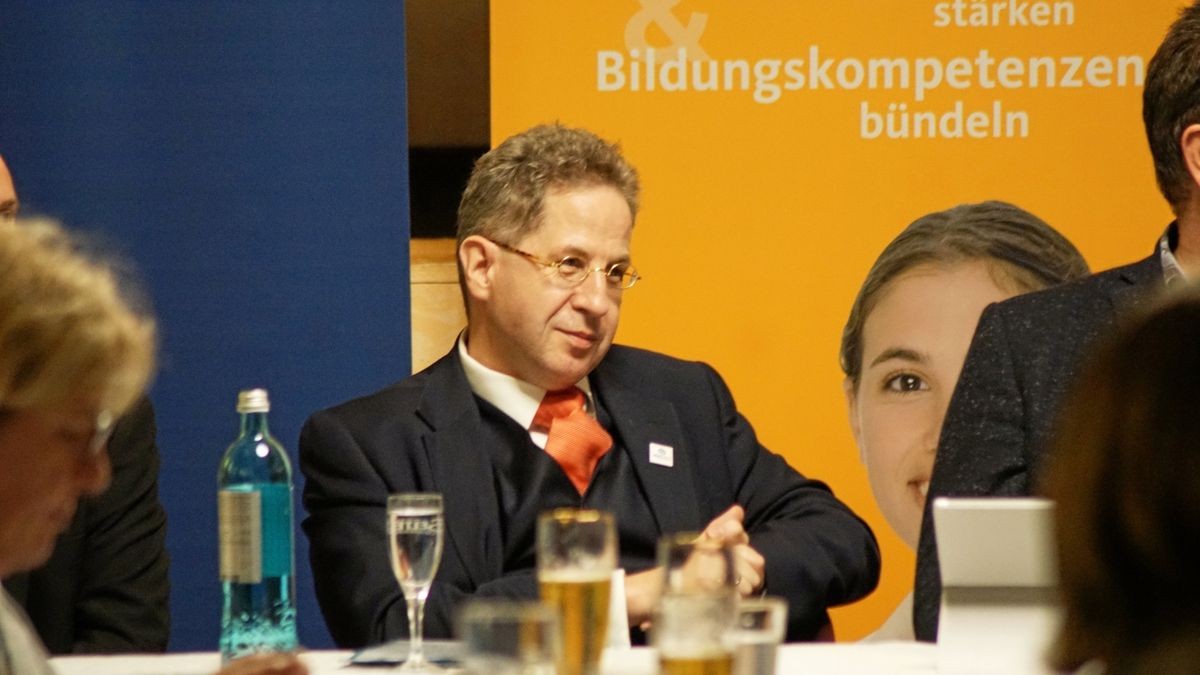 Der ehemalige Verfassungschutzpräsident Hans-Georg Maaßen (CDU) bei einer Wahlveranstaltung im Oktober 2019 in Ebeleben (Kyffhäuserkreis).