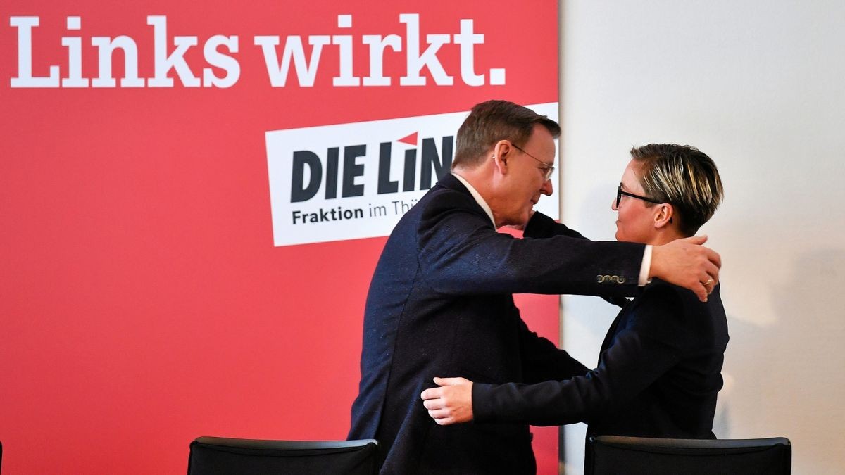 Einer Umfrage nach ist Bodo Ramelow (die Linke) der Politiker mit den höchsten Zustimmungswerten in Thüringen. 