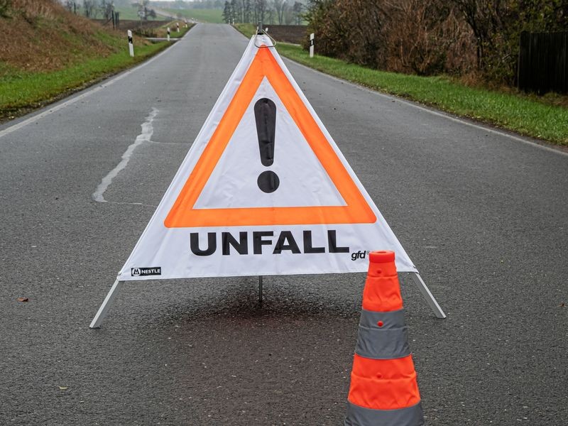 Vorfahrt genommen Unfall auf der B 7 bei Creuzburg