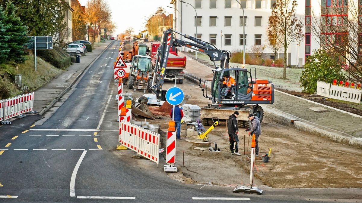 Weil die Martinistraße in Mühlhausen ausgebaut wird, gibt es Einschränkungen in der Eisenacher Straße.