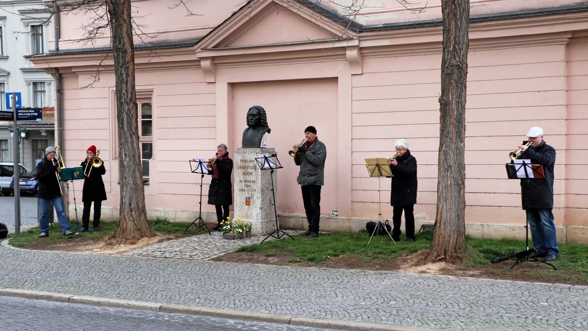 Ständchen für Johann Sebastian Bach, Mitglieder des Posaunenchores der Kreuzkirche