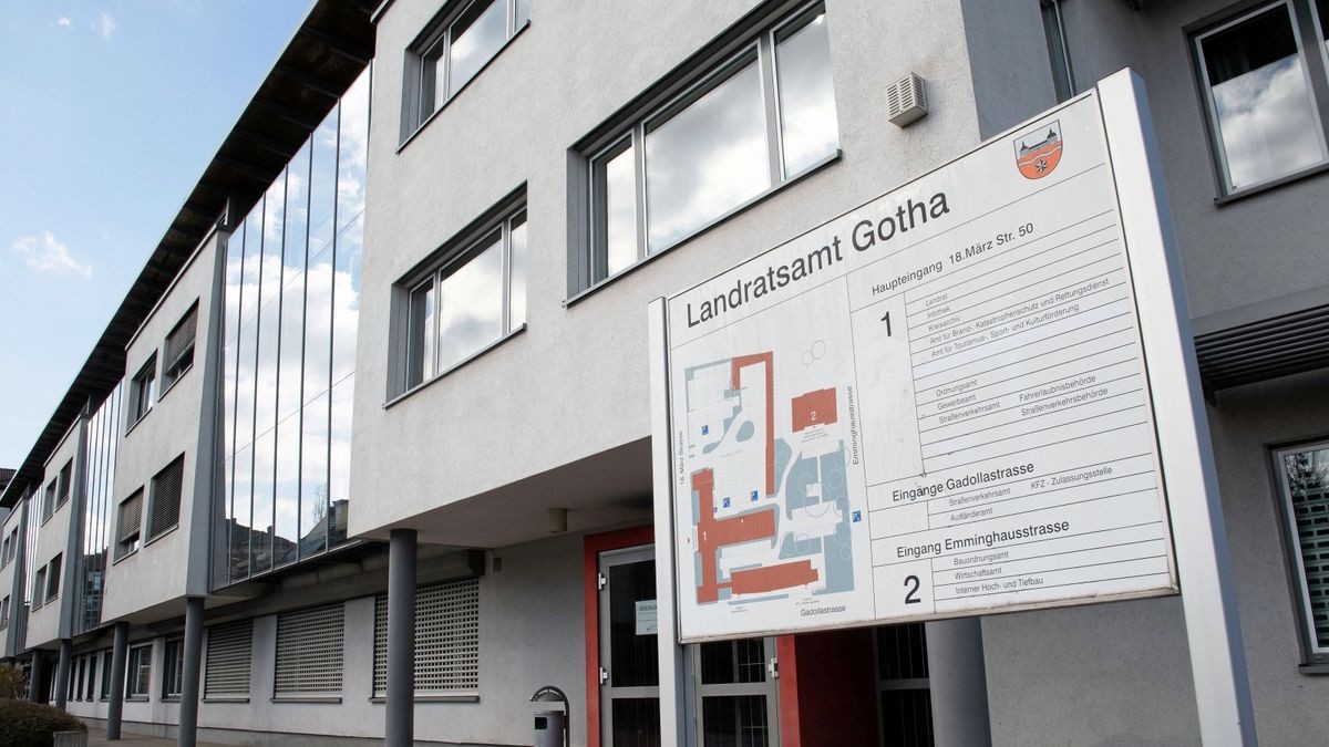 Landratsamt Gotha ist für Besucherverkehr geschlossen.