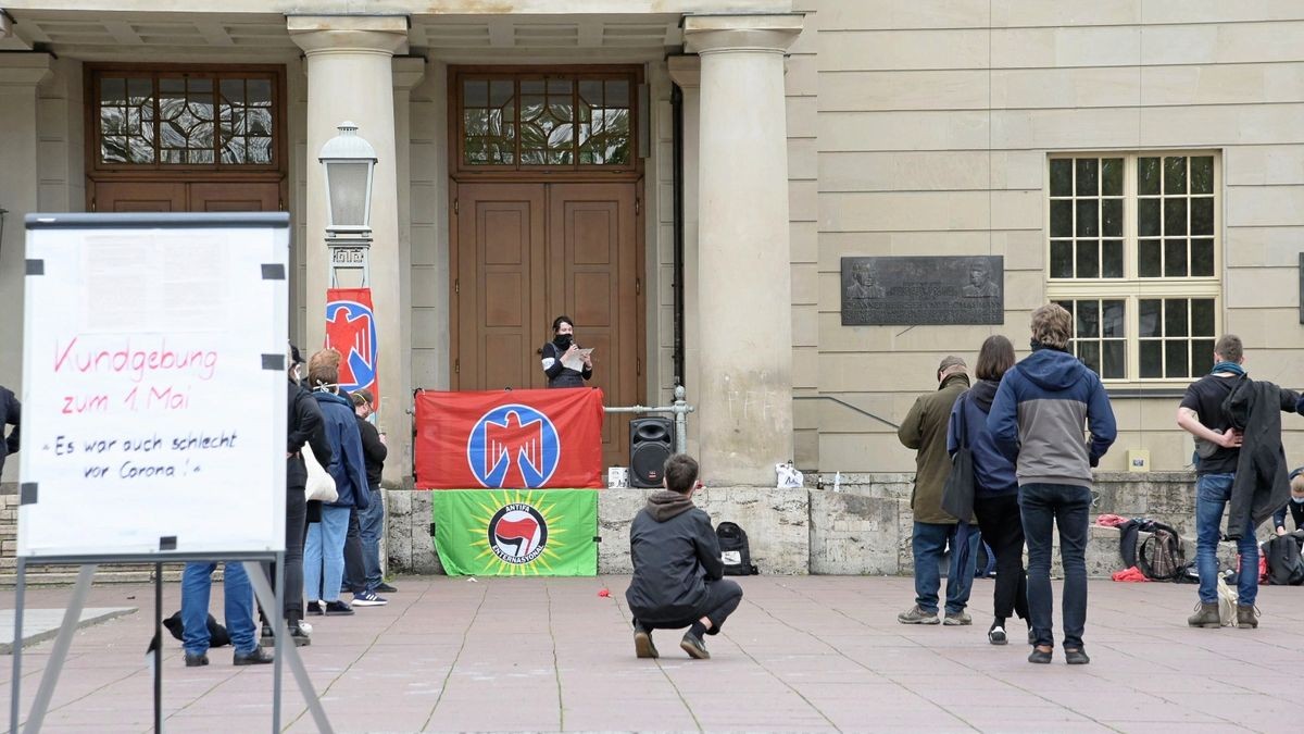 Mai-Kundgebung des linken Jugendverbandes 