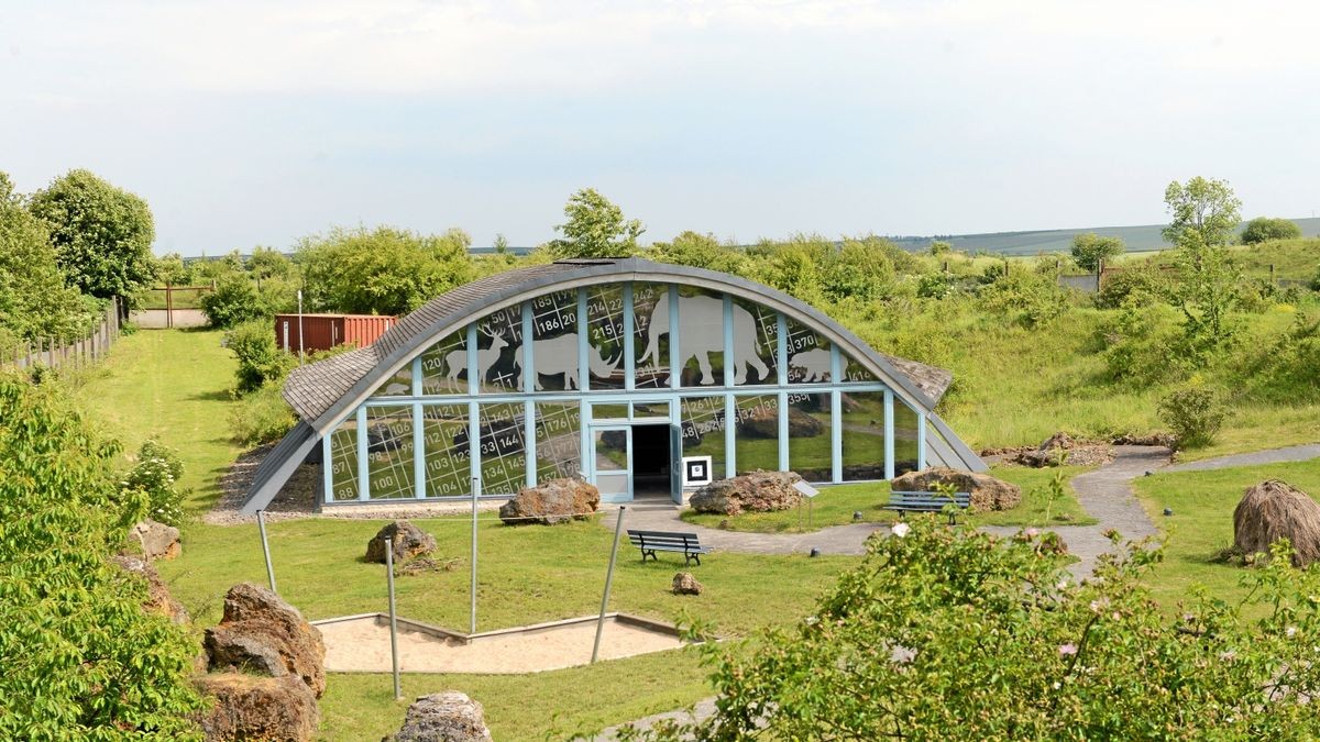 Ausgrabungsstätte Steinrinne Bilzingsleben. 