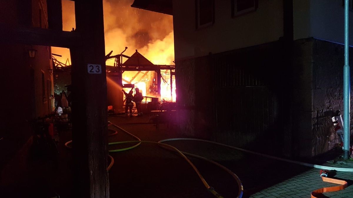 In Ellichleben gab es am Donnerstagabend einen Großbrand.