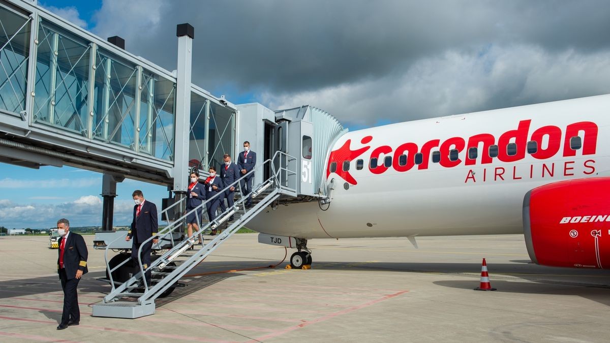 Mit Flug XR9241 der Corendon Airlines von Erfurt nach Rhodos starteten am Donnerstag die ersten kommerziellen Charterflüge nach der verordneten Corona-Pause vom Flughafen Erfurt-Weimar.