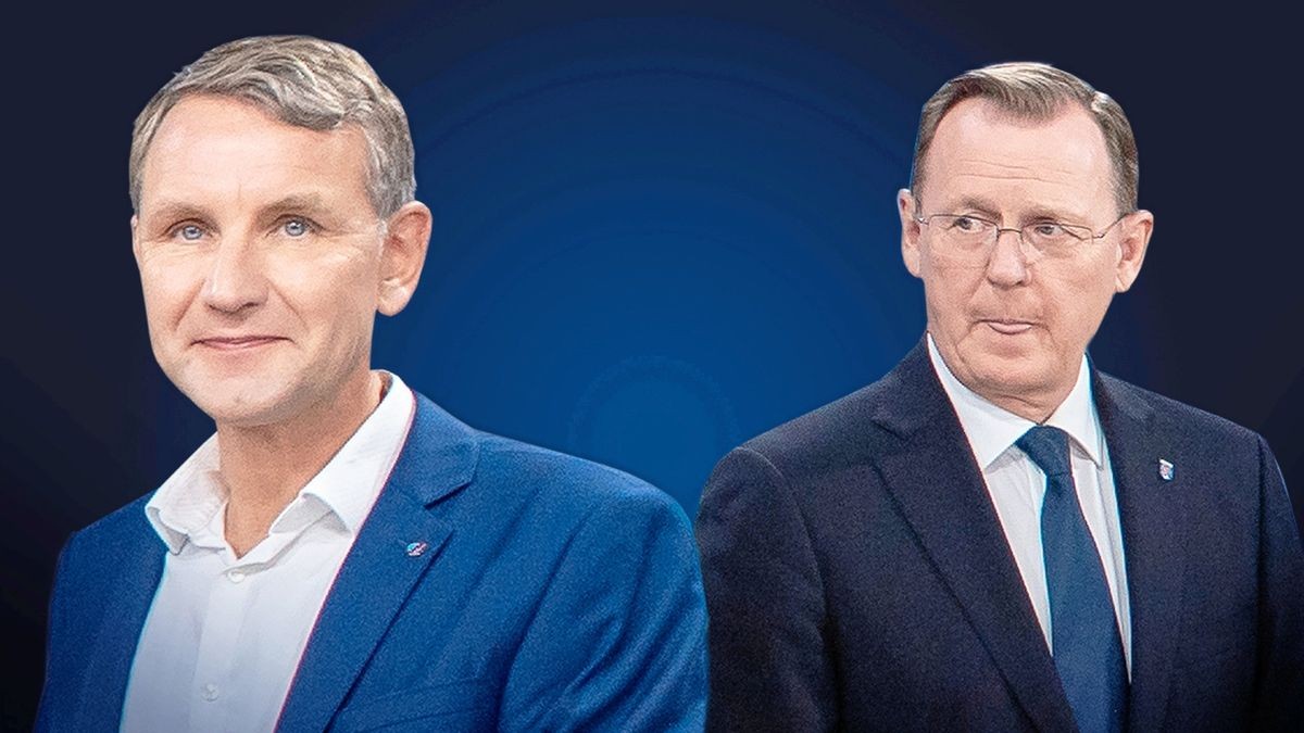 Der Zwist zwischen Björn Höcke (AfD-Fraktionschef/links) und Ministerpräsident Bodo Ramelow (Die Linke) geht weiter. (Fotomontage)