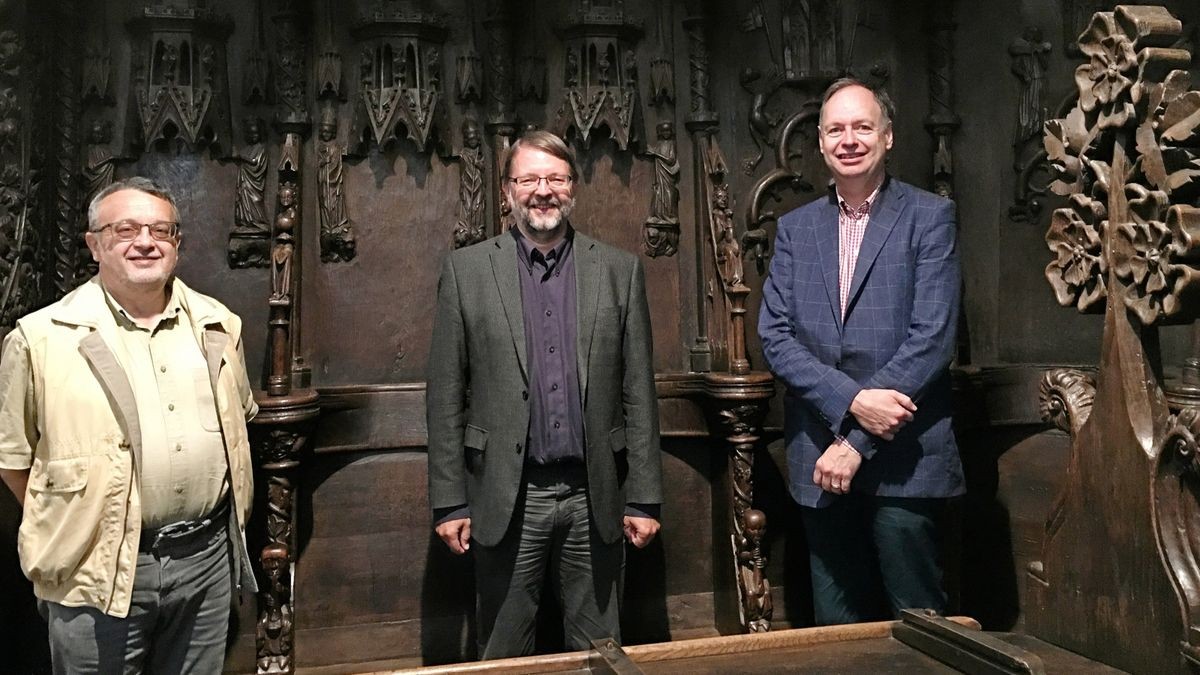 Silvius von Kessel, Dietrich Ehrenwerth, Matthias Dreißig (von links) organisieren die Kirchenmusiktage.