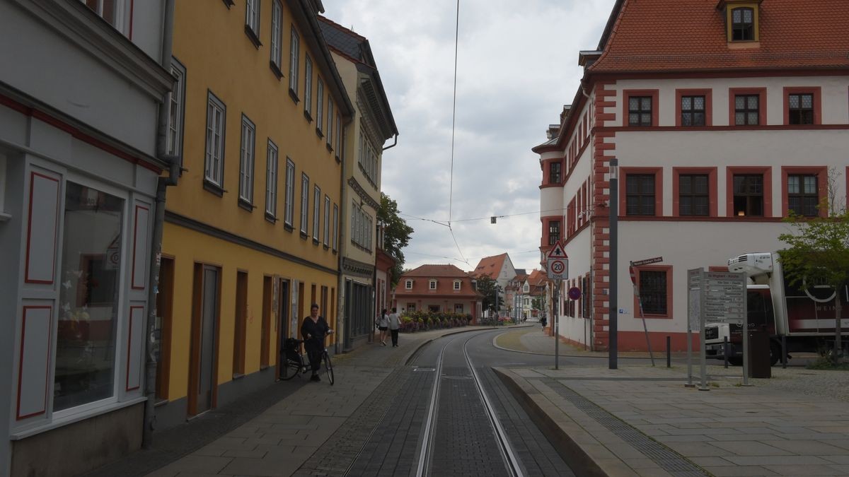 Blick in die Regierungsstraße heute. Der Rohbau des 