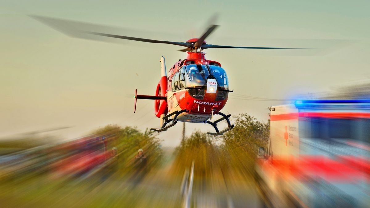 Auch ein Rettungshubschrauber war im Einsatz (Symbolbild). 