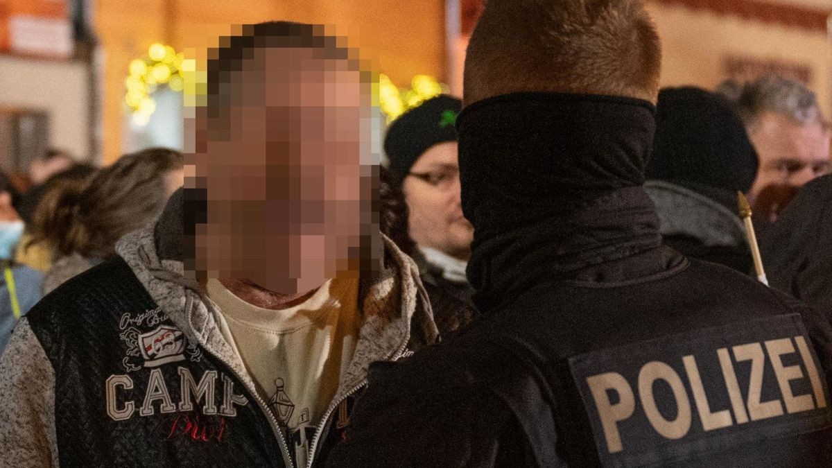 Auf der Corona-Demo in Erfurt kam es zu der Auseinandersetzung von Uwe L. mit der Polizei.