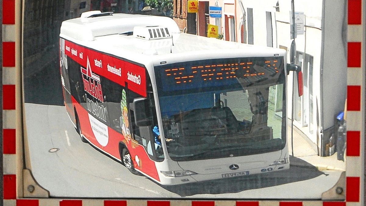 Der Unbekannte warf einen großen Stein auf den Bus. (Symbolfoto)