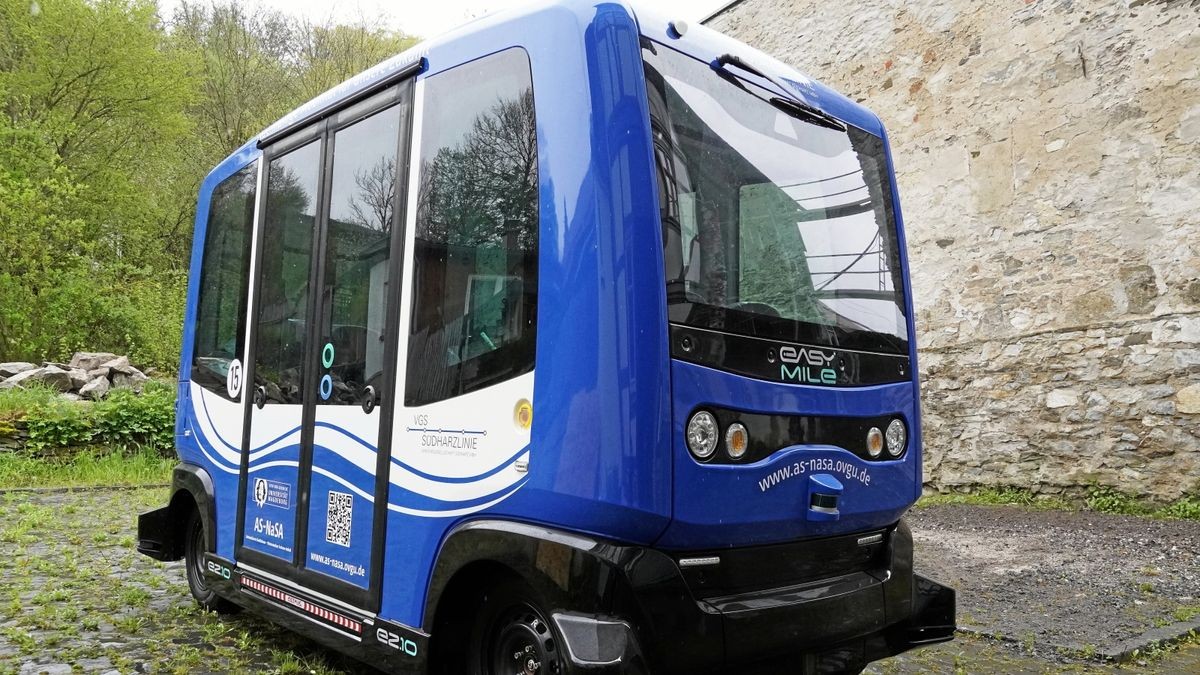 Der „Thyra-Floh“ ist der erste automatisiert fahrende Shuttle-Bus in Stolberg.