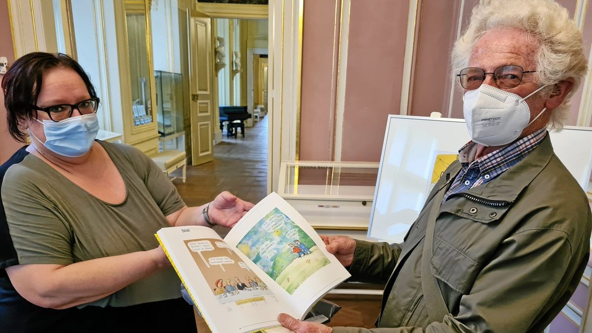 1000. Besucher der Triennale im Sommerpalais Greiz begrüßt