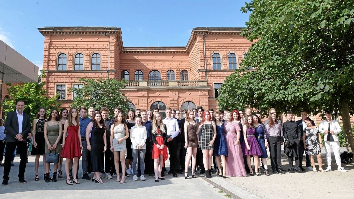 Der letzte Absolventen-Jahrgang der Park-Regelschule am Sophienstiftsplatz.