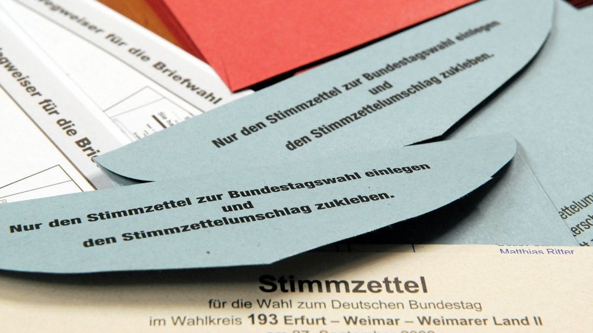 Erst ab dem 30. August 2021 werden in Weimar Wahlscheine zur Briefwahl ausgegeben.