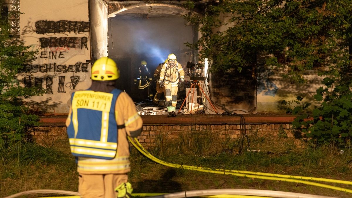 Ersten Informationen nach war die Feuerwehr gegen 20 Uhr zu einem Gebäudebrand in die Dammstraße alarmiert worden.