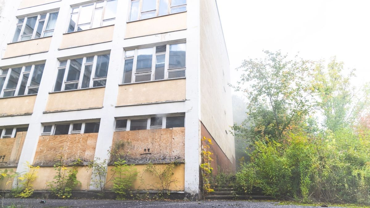 Das Gymnasium bestand früher aus einem großen Campus mit zwei großen Schulgebäuden und zwei Turnhallen.