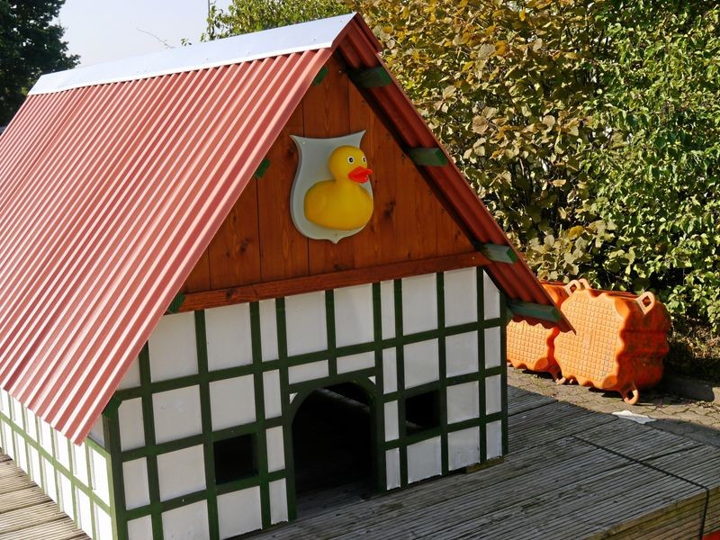 Entenhaus kehrt im Frühling auf LudgeriTeich zurück