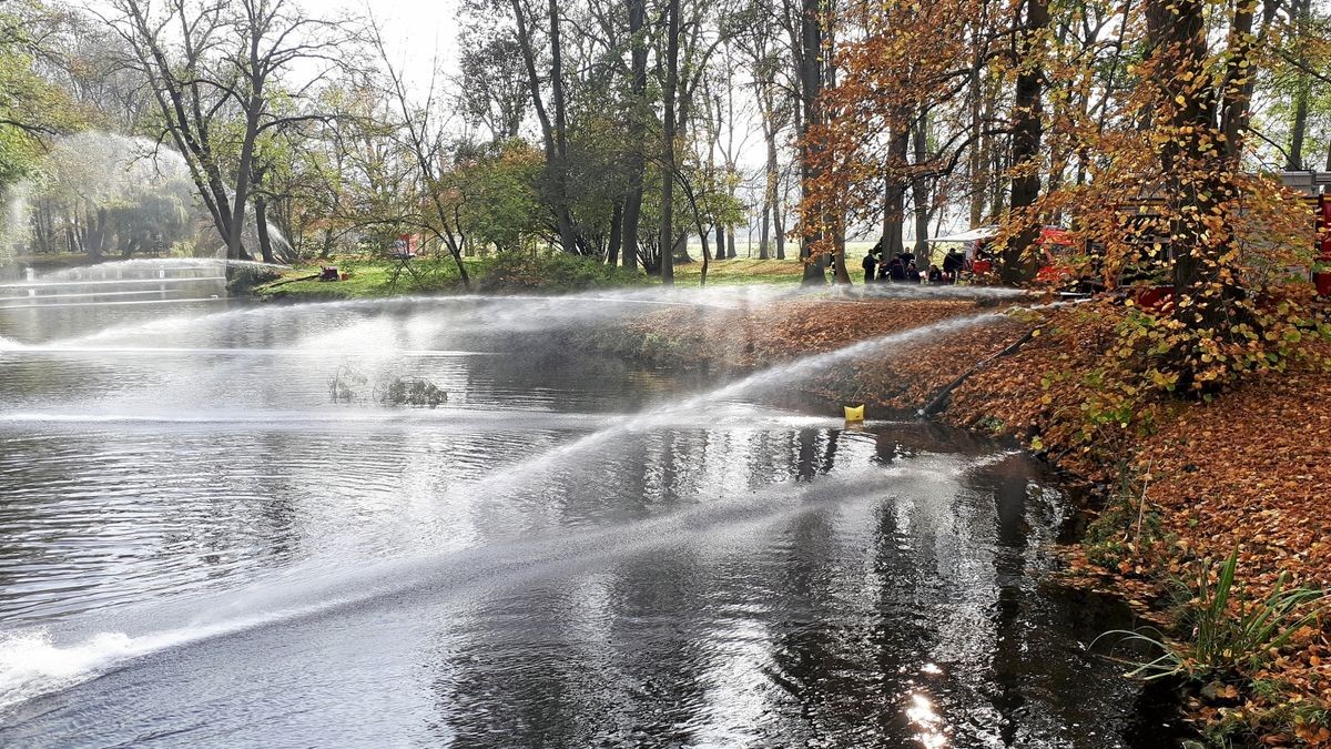 Feuerwehr Siebleben für mehr Sauerstoff im Wasser