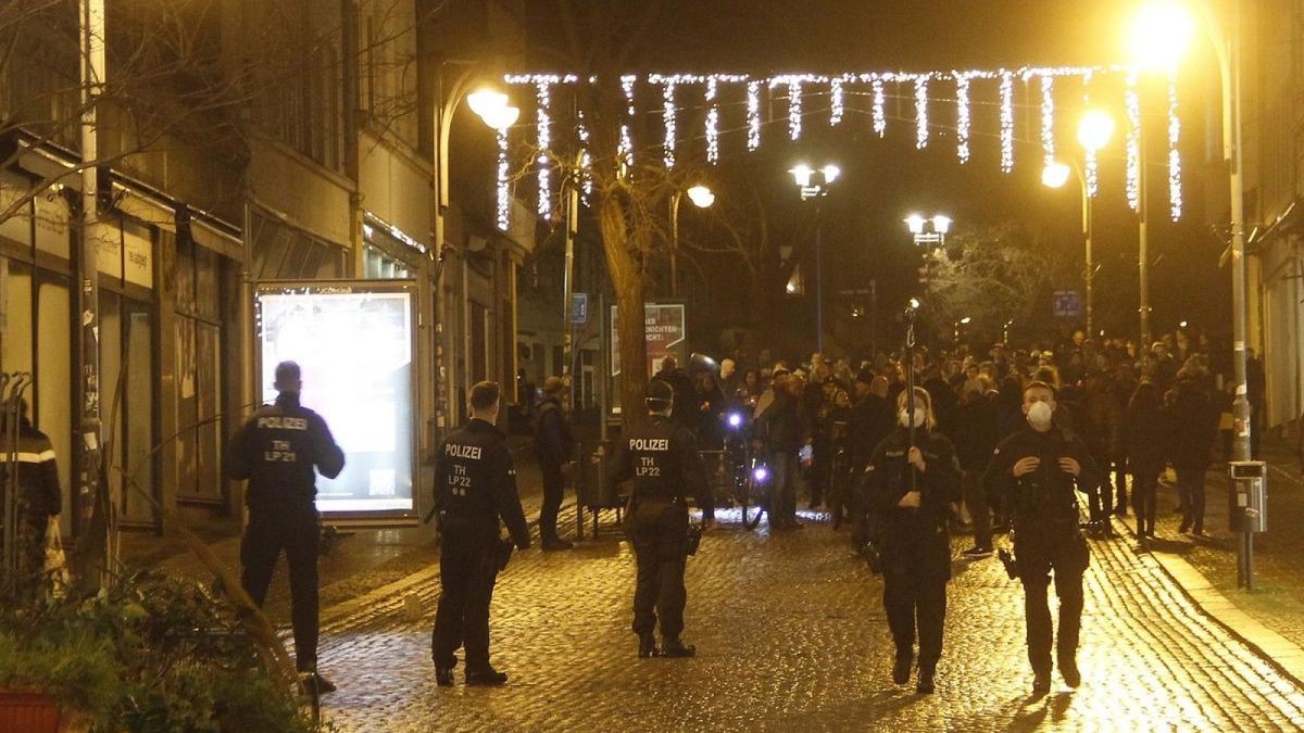 Der Protestzug am Donnerstag in Gera. 