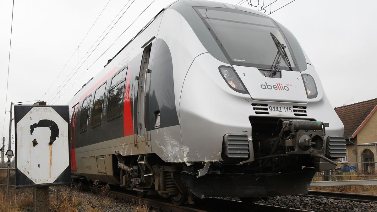 Im Zug befanden sich 12 Fahrgäste, von denen niemand verletzt wurde.