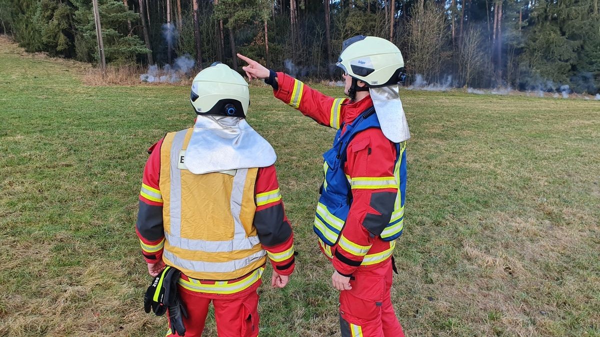 Zwischen Harra und Lemnitzhammer setzte eine heruntergerissene Freileitung eine Wiese in Brand. Die Löschkräfte der Feuerwehr Bad Lobenstein mussten abwarten, bis die Leitung spannungsfrei geschaltet war.