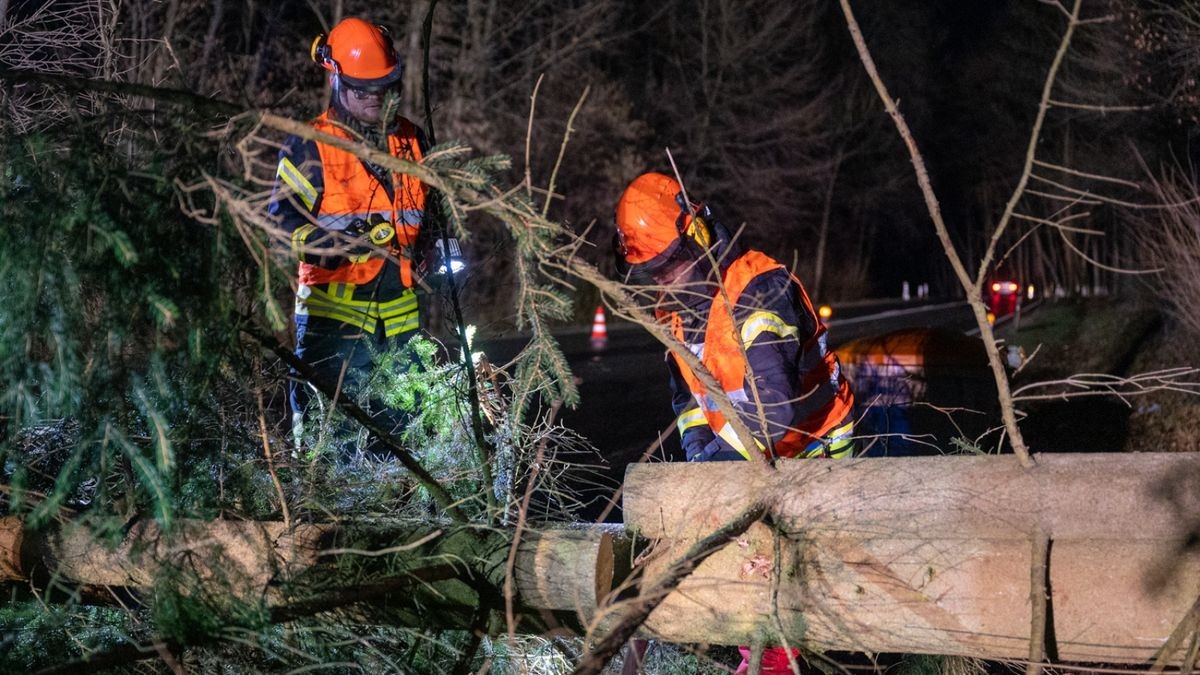 Feuerwehreinsatz auf der Landstraße L1053 zwischen Weimar-Legefeld und Bad Berka.