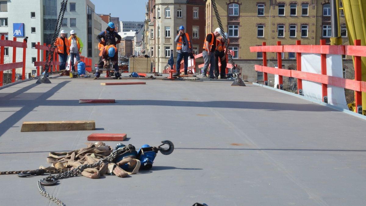 Das Promenadendeck am Schmidtstedter Knoten steht.