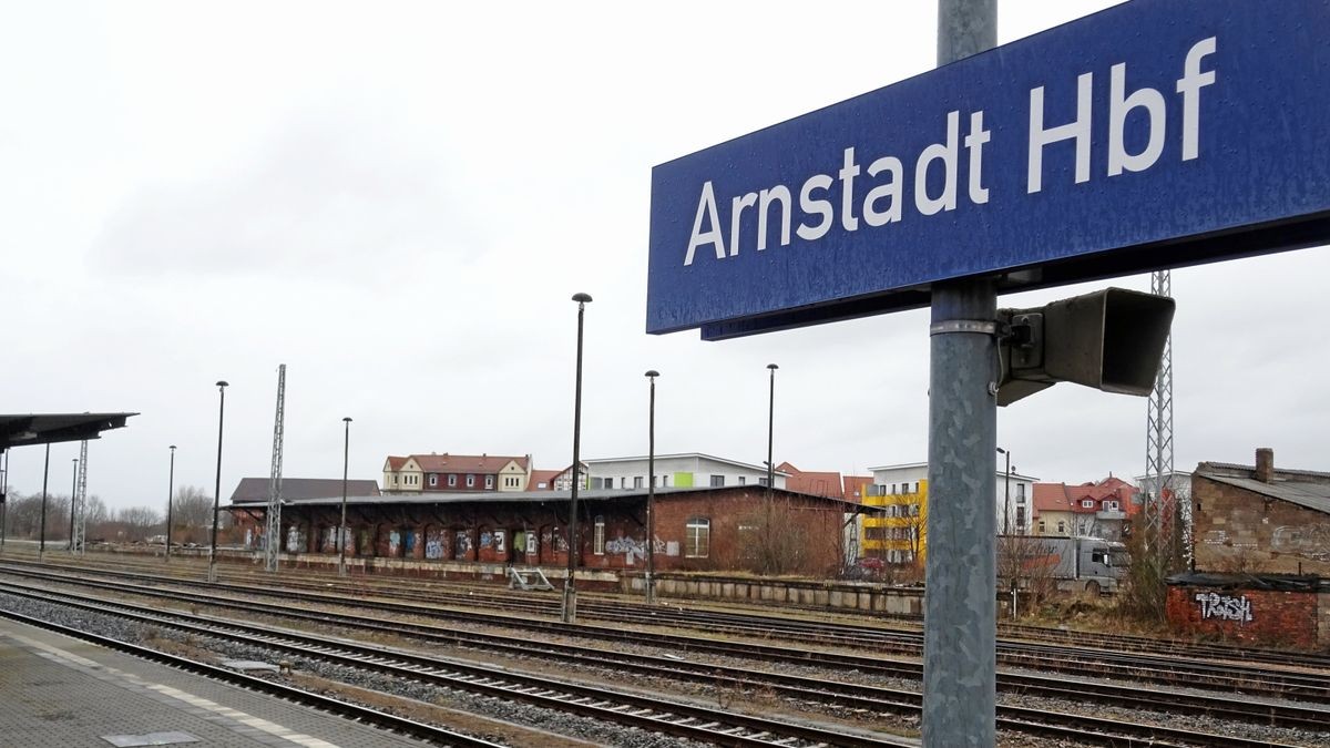 Der Blick auf den alten Güterbahnhof von Arnstadt, der zu einem modernen Umschlagsterminal ausgebaut werden soll.