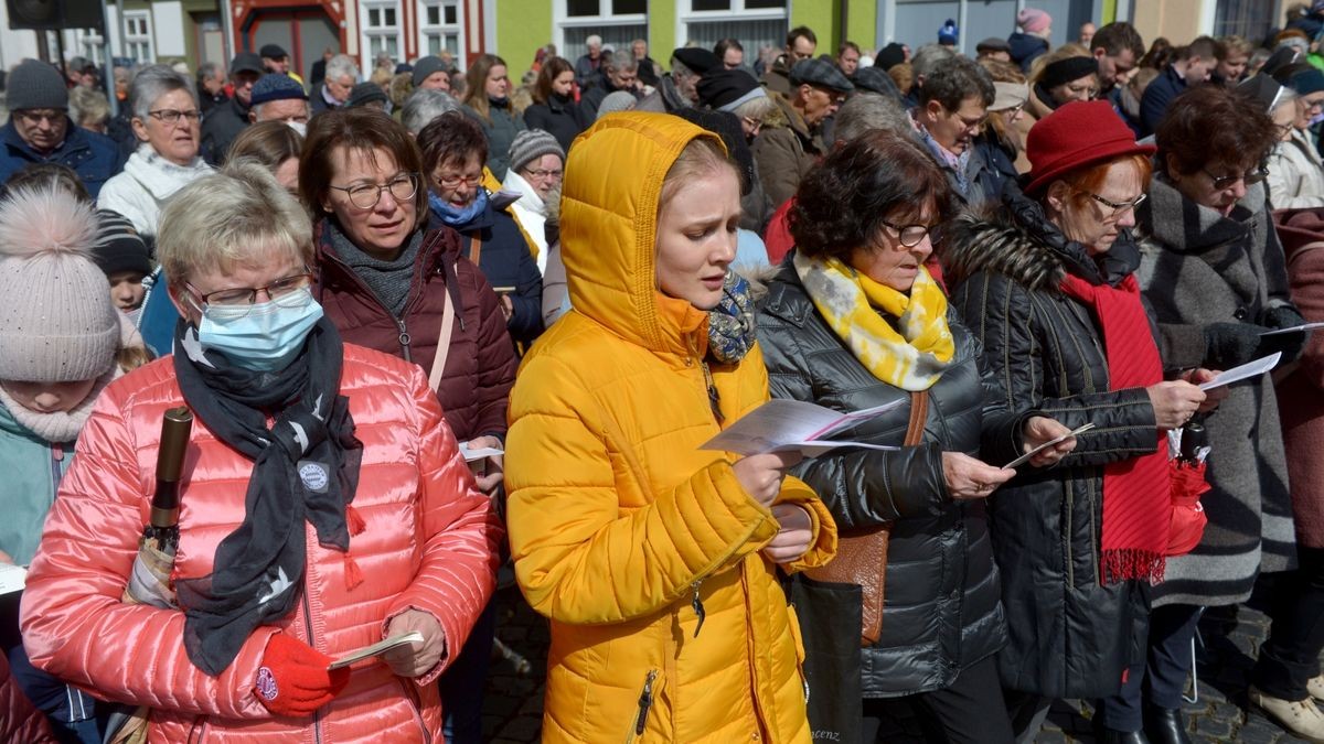 Die traditionelle Palmsonntagsprozession ist am Sonntag durch Heiligenstadt gezogen - erstmals nach zweijähriger Pause wegen der Corona-Pandemie.