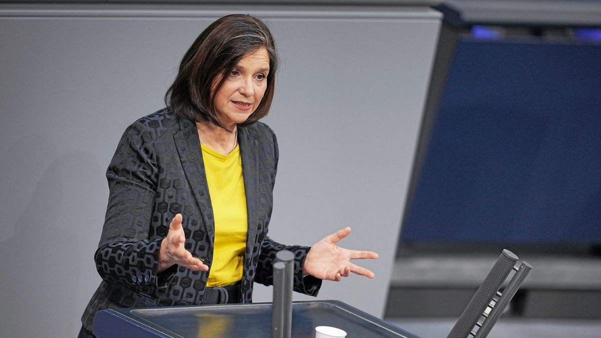 Katrin Göring-Eckardt (Bündnis 90/Grüne) im Bundestag.