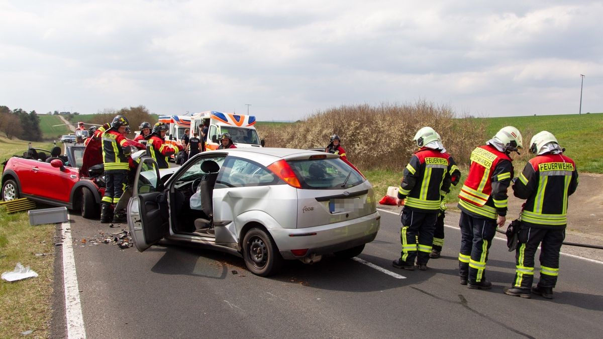 Schwerer Unfall zwischen Kühndorf und Meiningen.