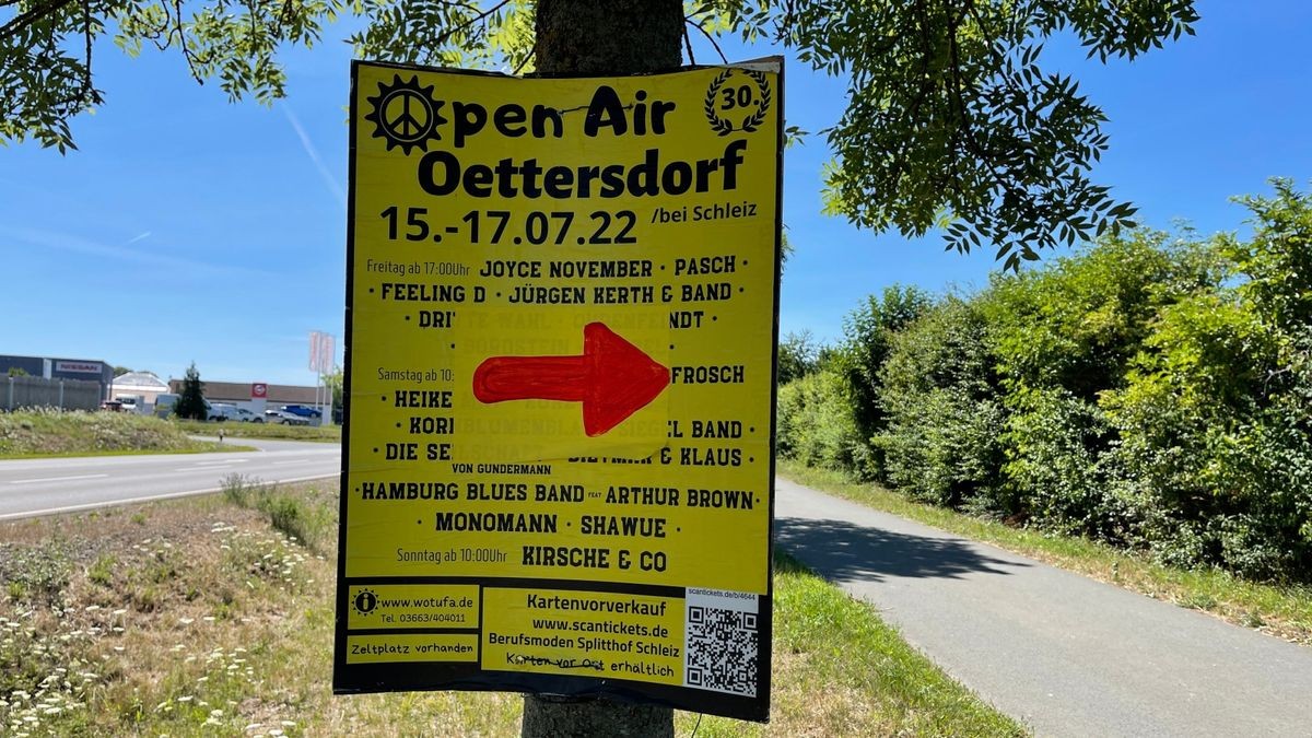 Zu einem Einsatz des Rettungsdienstes kam es am Sonntag in Oettersdorf im Saale-Orla-Kreis. In der Gemeinde findet aktuell ein Festival statt. 