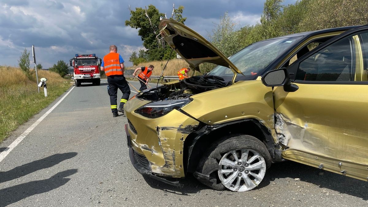 Die beiden Insassen, ein 72-jähriger Mann sowie eine 69-jährige Frau, hatten selbstständig das verunglückte Auto verlassen können. Die für den Unfallort zuständige Ebersdorfer Feuerwehr wurde nachalarmiert. Bei dem Pkw Toyota handelte es sich um ein Hybridfahrzeug, weshalb mit besonderer Umsicht eine sofortige Abschaltung der elektrischen Anlagen vorgenommen werden musste.  