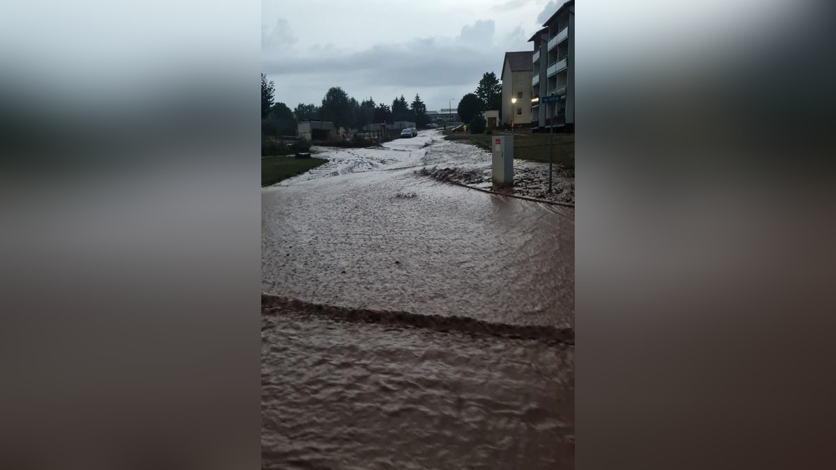 Auch Weißenborn-Lüderode im nördlichen Eichsfeld hat das Unwetter getroffen. 