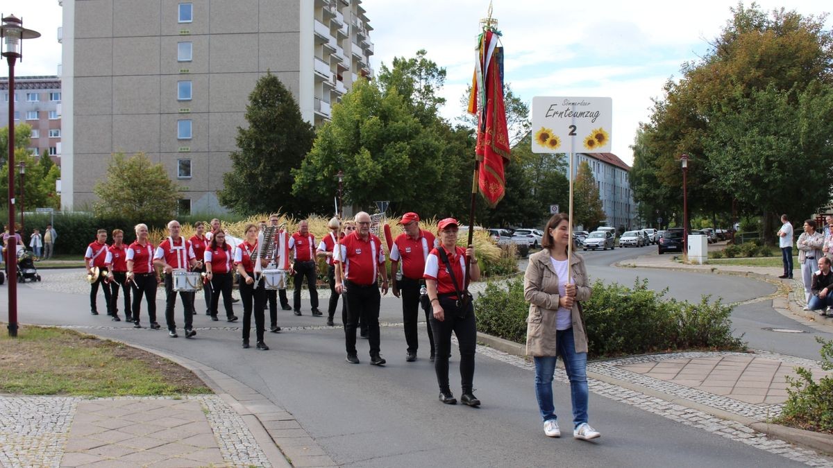 Im Bild der Spielmannszug aus Bad Langensalza.