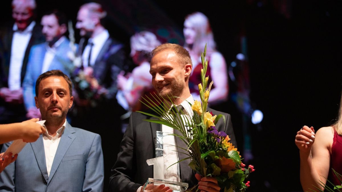 Eisschnellläufer Patrick Beckert (rechts), Sportler des Jahres 2020.