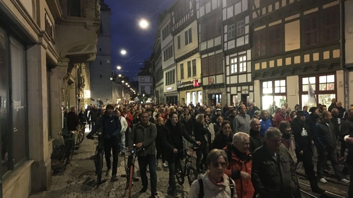 Demo in Erfurt.