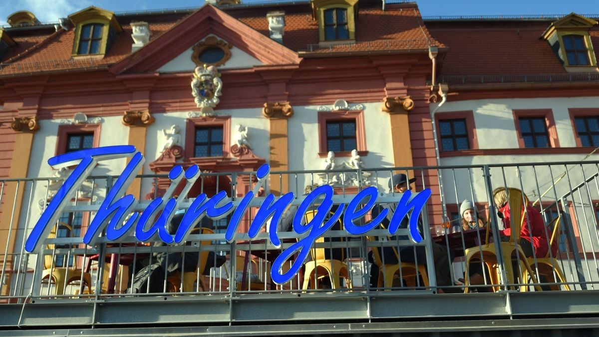 Stand von Thüringen vor der Staatskanzlei