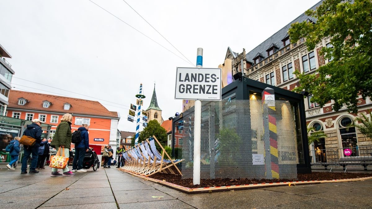 Der Stand von Bayern auf dem Erfurter Anger.