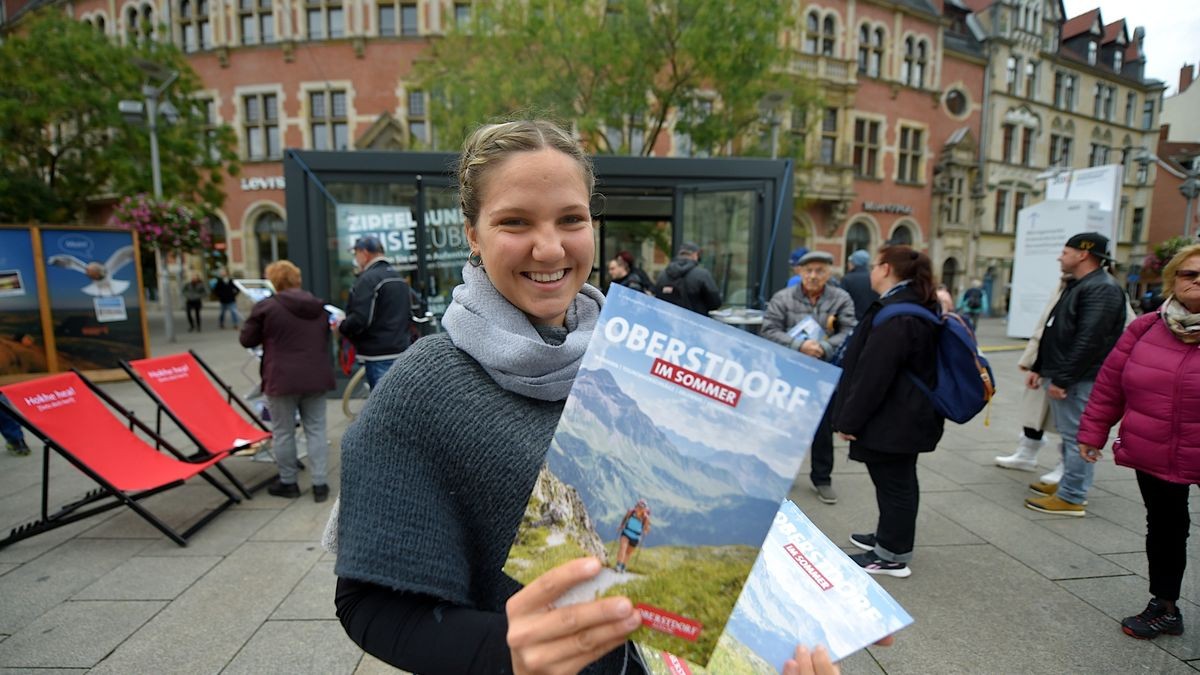 Magdalena Kappeler aus Oberstdorf wirbt für ihre Heimat