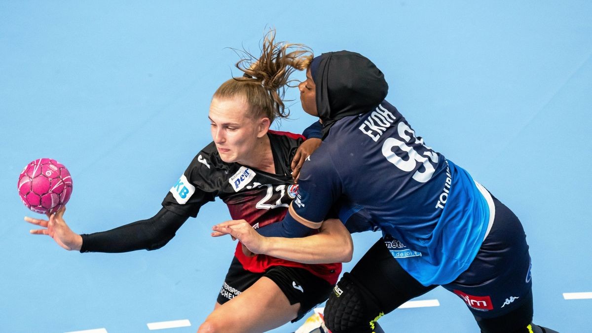 Nach dem Erfolg über Chambray Touraine trifft der Thüringer HC um Annika Lott (links) in der nächsten Runde auf den schwedischen Meister.